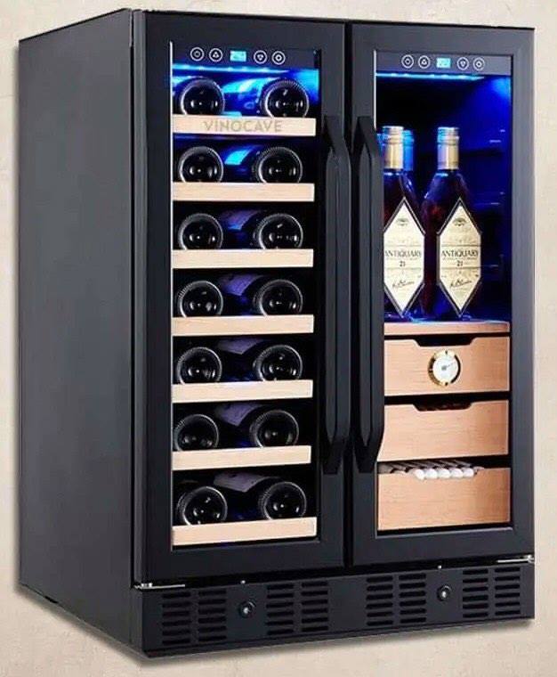 TỦ BẢO QUẢN RƯỢU VANG - CIGAR 3 IN 1