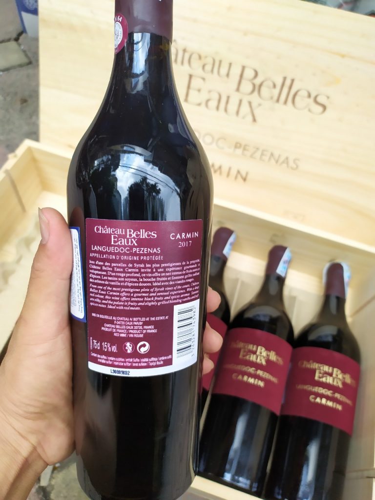 Vang Carmin Chateau Belles Eaux