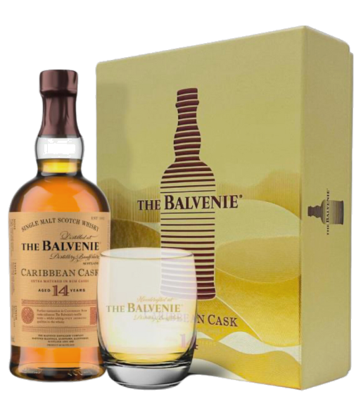 BALVENIE 14 YRS 70CL WITH WHISKY GLASS F25 – Cellar 18 | Fine Wine & Food