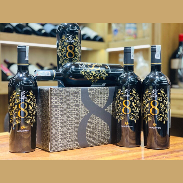 Rượu Vang Ý Casalfarneto Otto Borghi 8 IGT Chính Hãng