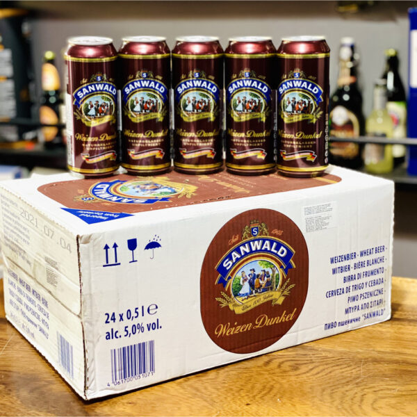 BIA ĐỨC SANWALD WEIZEN DUNKEL 4,9% - LON 500ML