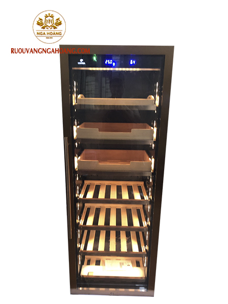 TỦ BẢO QUẢN RƯỢU VANG - CIGAR 2 IN 1 GOLDEN FIRE GF-433