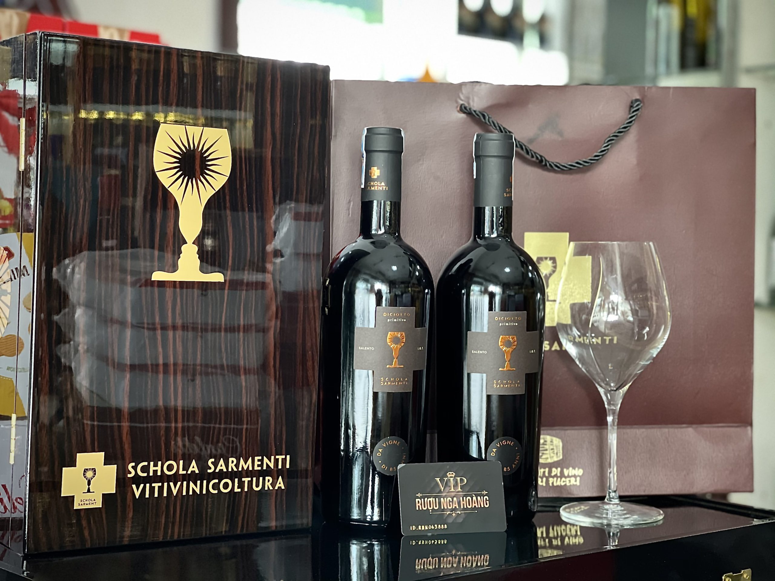 HỘP QUÀ VANG Ý DICIOTTO SCHOLA SARMENTI TẾT 2023