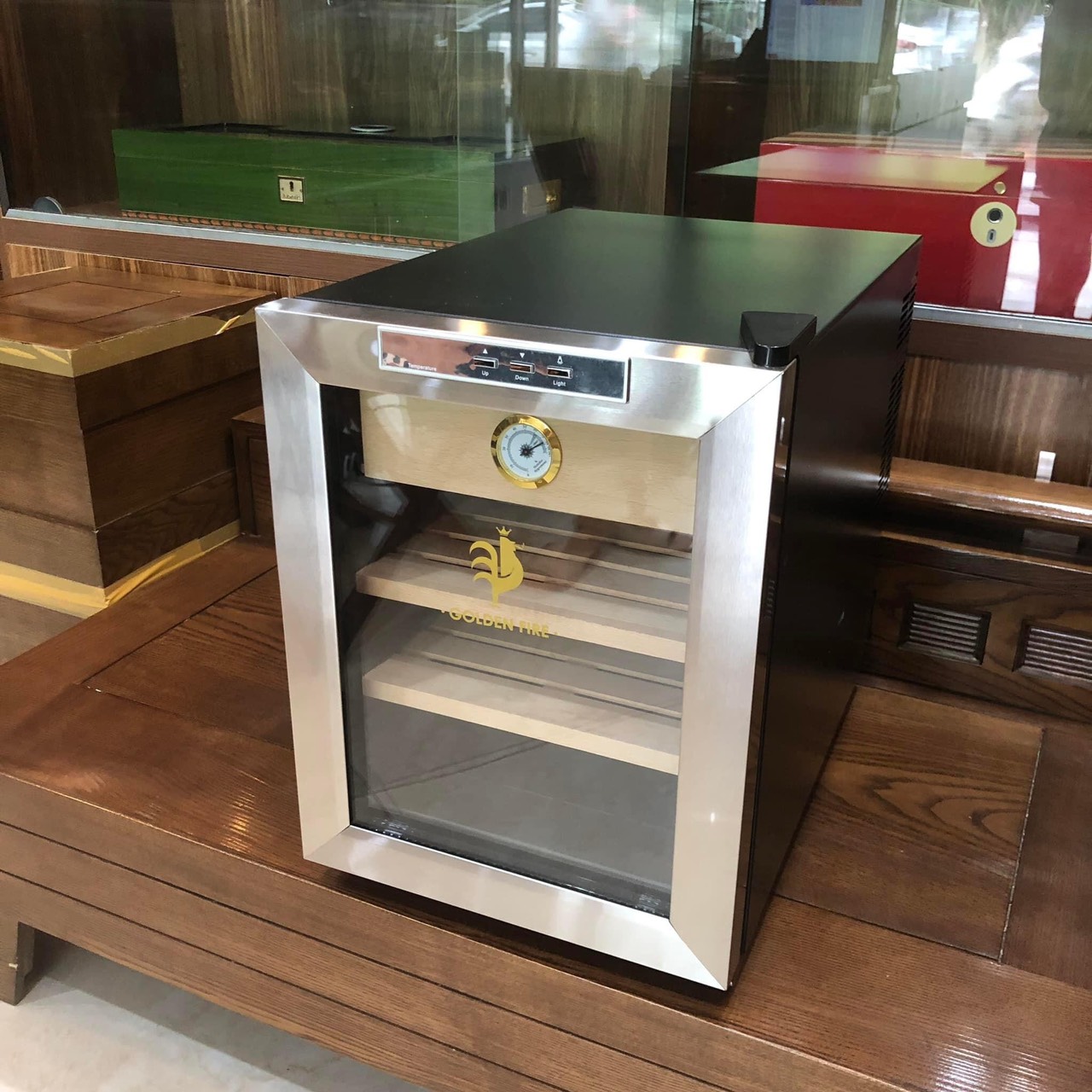 TỦ BẢO QUẢN CIGAR 2 NGĂN GOLDEN FIRE GF - 12AH