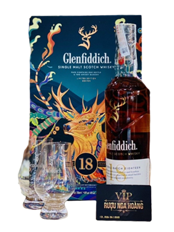 RƯỢU GLENFIDDICH 18 NĂM - HỘP QUÀ TẾT 2023