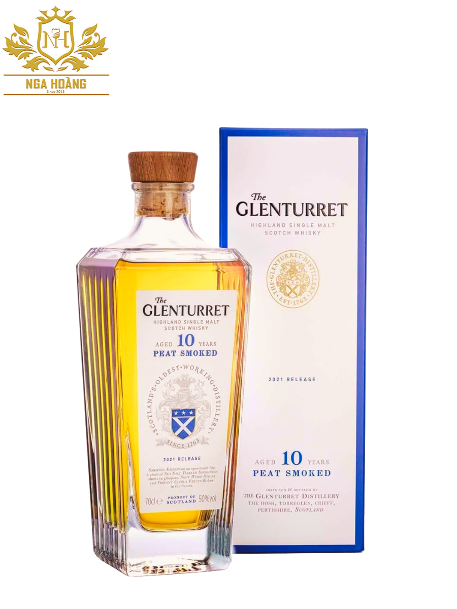 RƯỢU WHISKY GLENTURRET 10 YEARS OLD - PEAT SMOKE