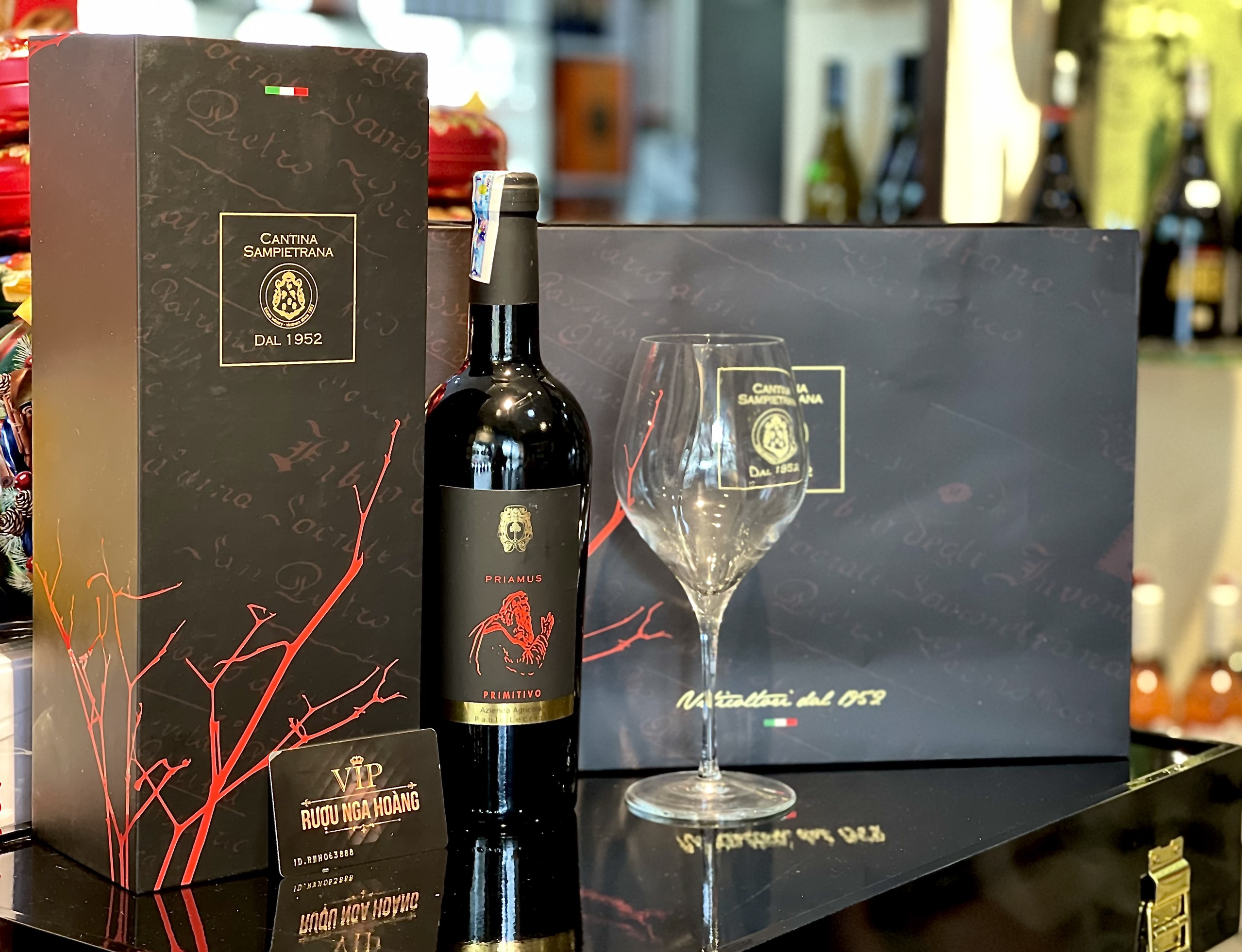 HỘP QUÀ VANG Ý PRIAMUS PRIMITIVO SALENTO TẾT 2023