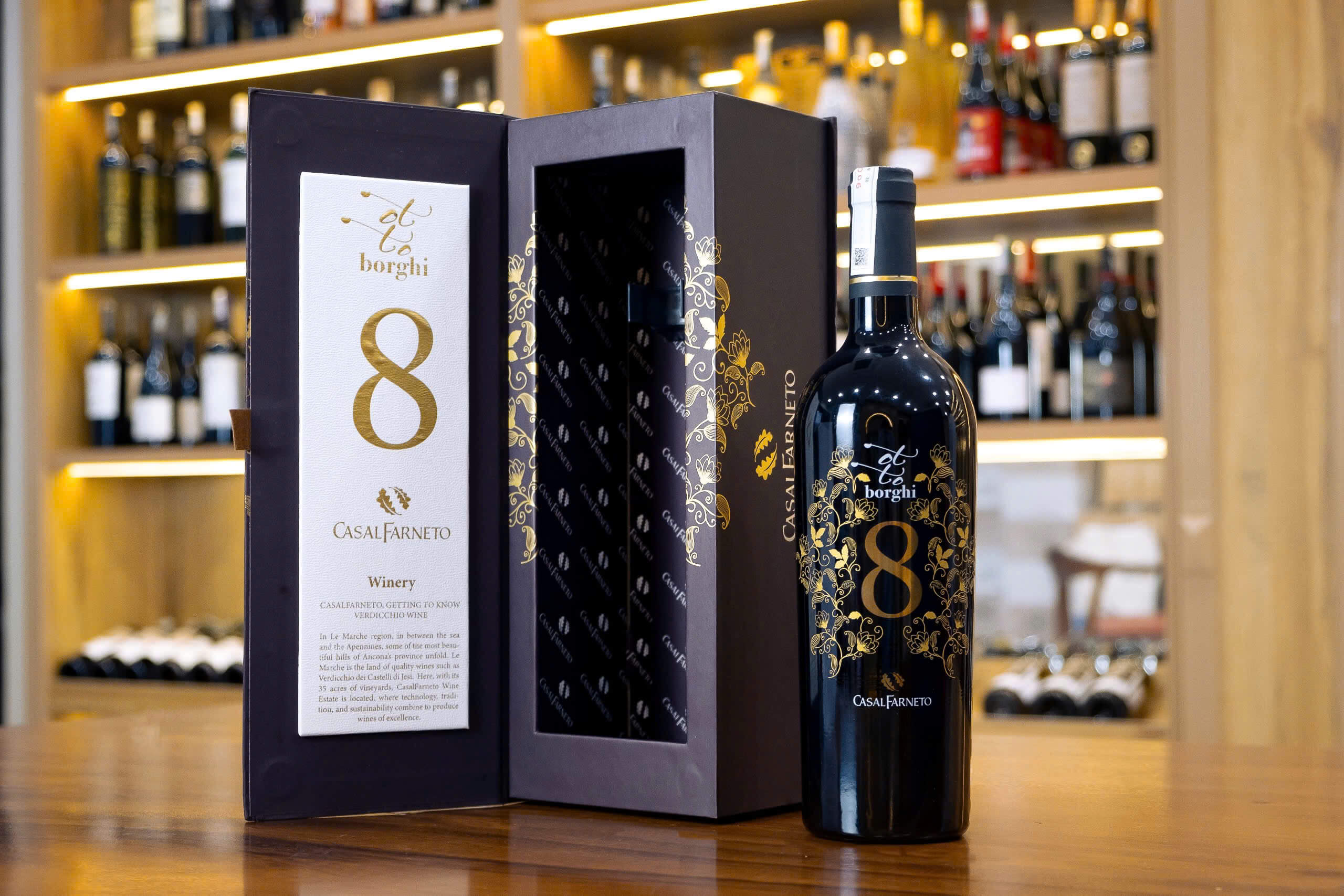 Bộ quà tặng vang Ý Casalfarneto Otto Borghi 8