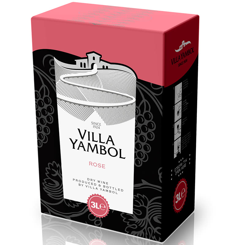 VANG BỊCH VILLA YAMBOL ROSE DRY WINE 3 LÍT