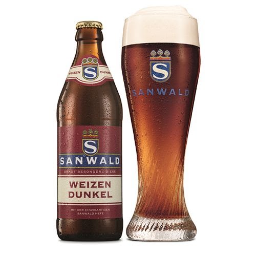 BIA ĐỨC SANWALD WEIZEN DUNKEL 4,9% - CHAI 500ML