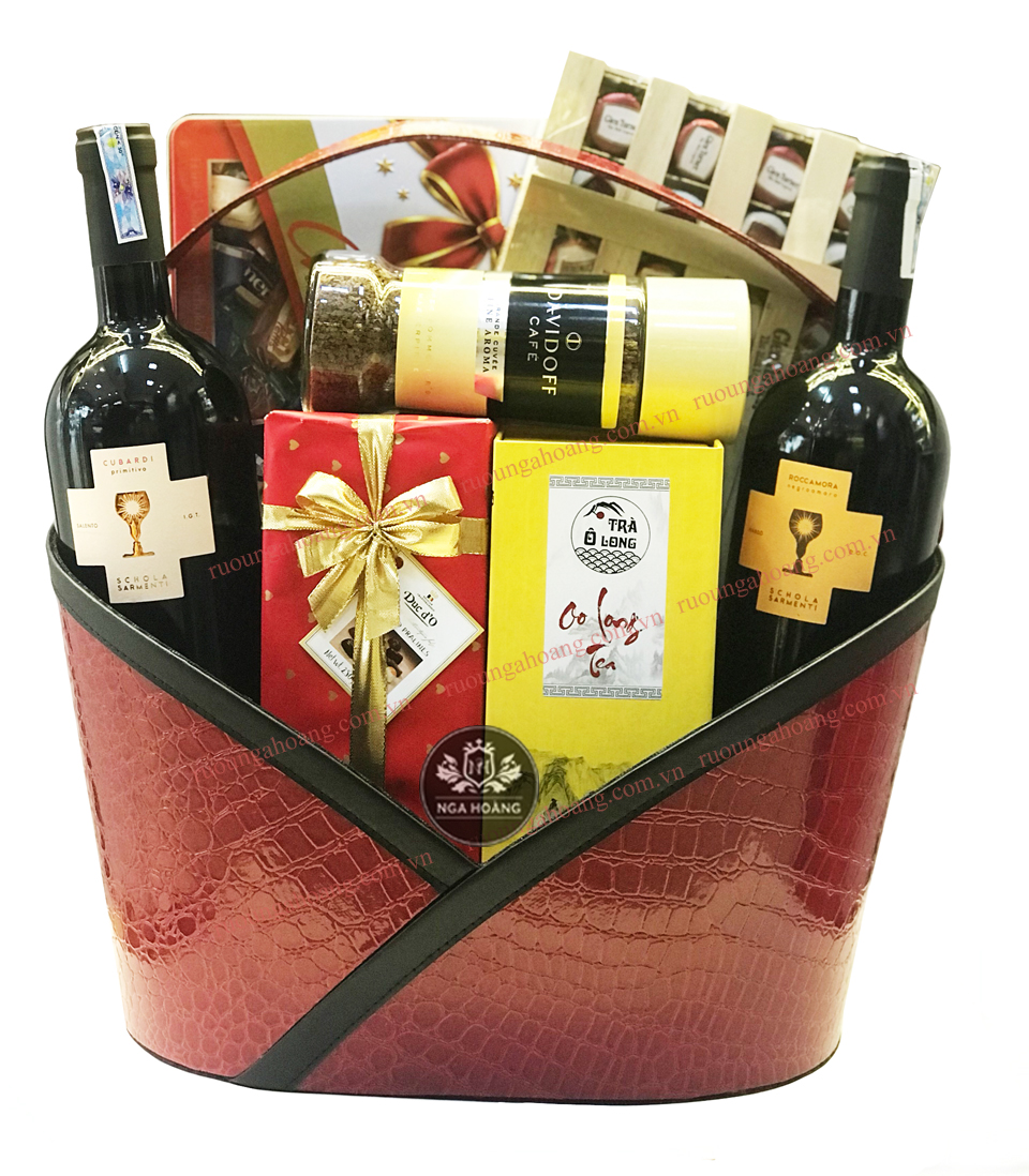 GIỎ QUÀ TẾT 2025 - VANG CAO CẤP (Ý)