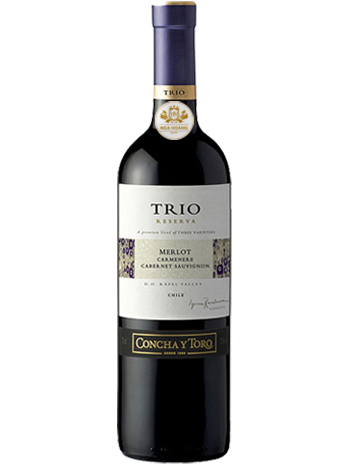 RƯỢU VANG CHILE TRIO RESERVA MERLOT CARMENERE SYRAH