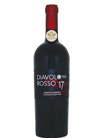 RƯỢU VANG Ý 17 ĐỘ DIAVOLO ROSSO PRIMITIVO DI MANDURIA