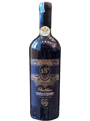 RƯỢU VANG Ý 18+ PASTOSO PRIMITIVO DI MANDURIA