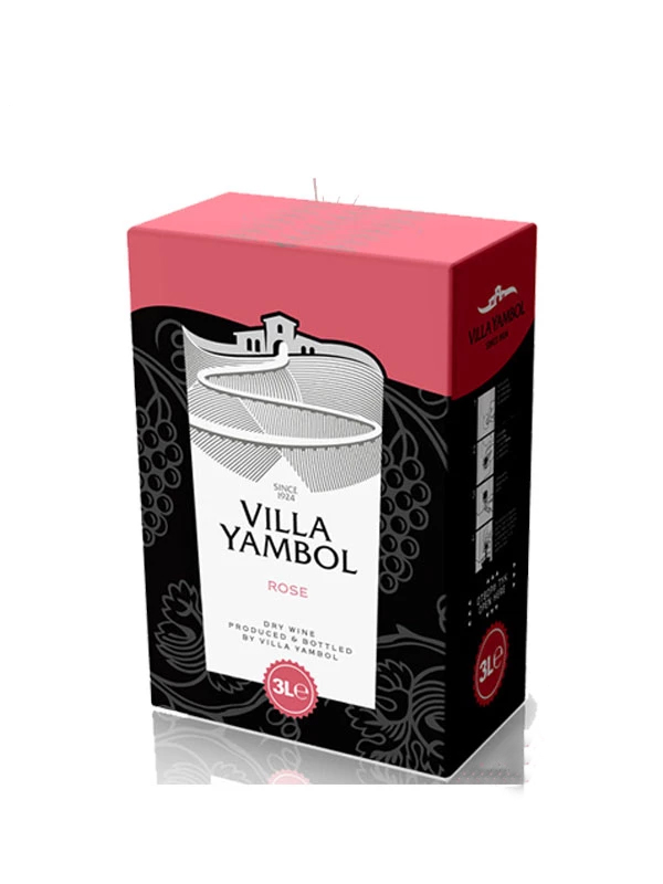 VANG BỊCH VILLA YAMBOL ROSE DRY WINE 3 LÍT