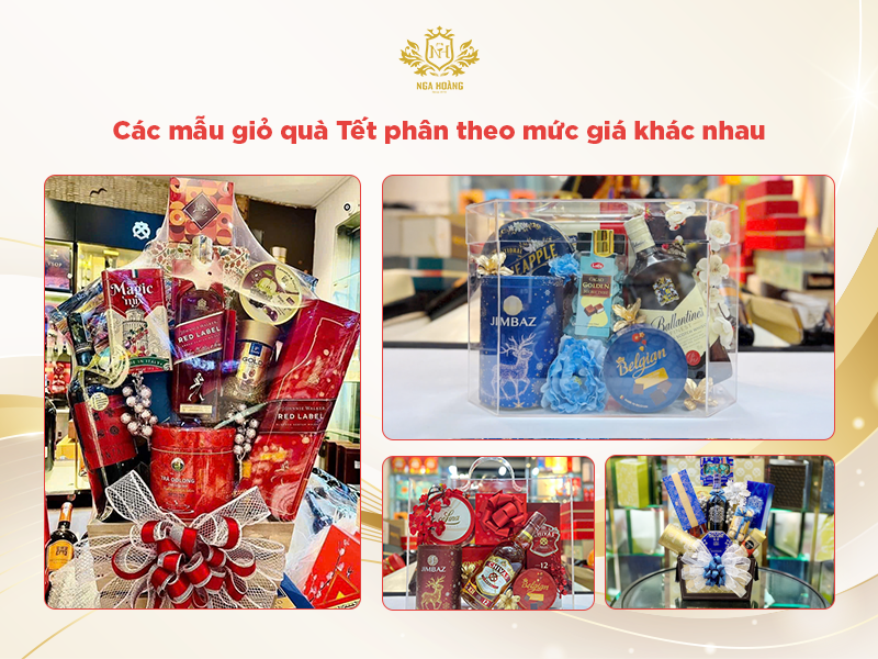 Các mẫu giỏ quà Tết phân theo mức giá khác nhau
