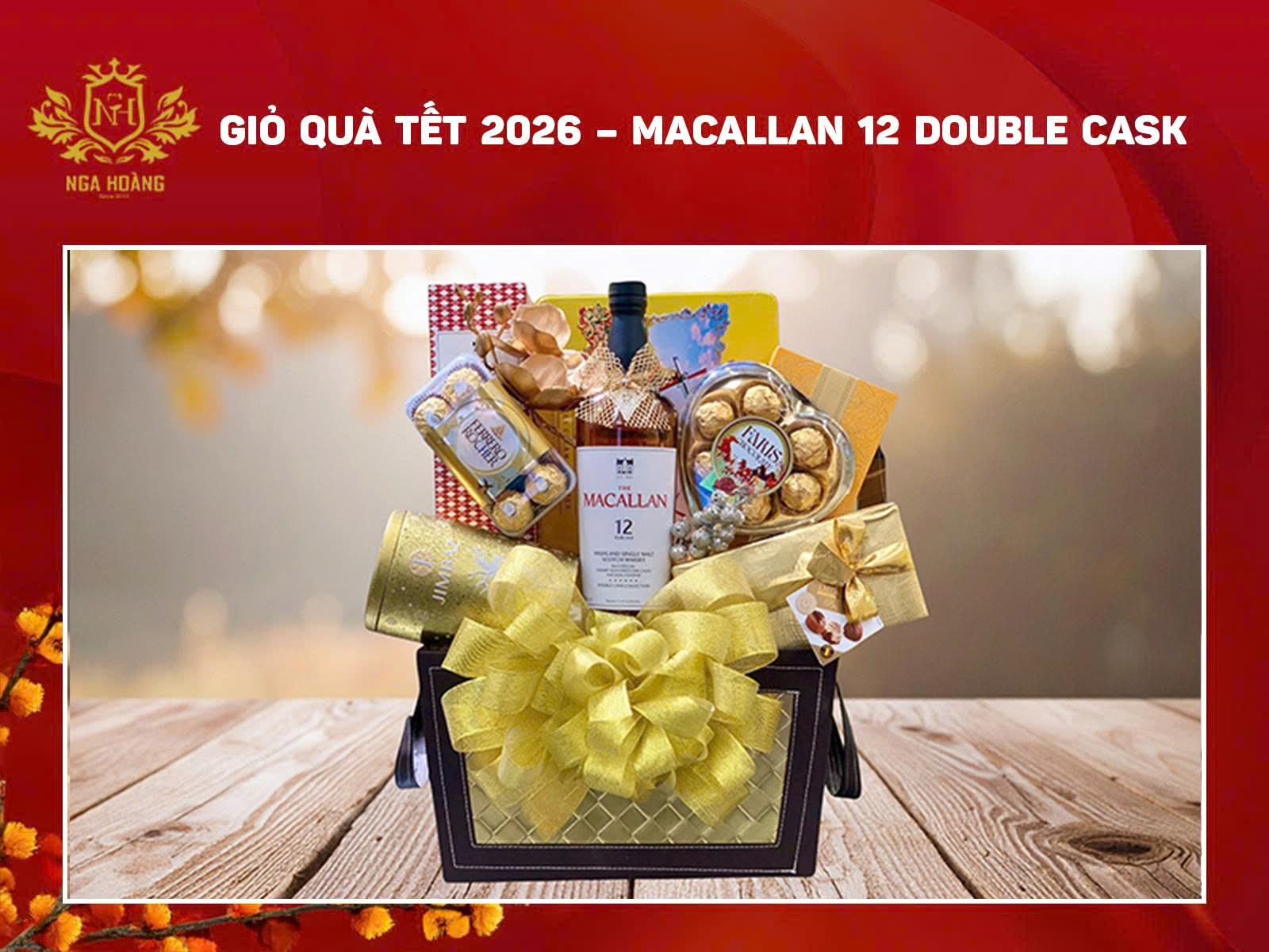 Set quà Tết 2026 - Macallan 12 Double Cask