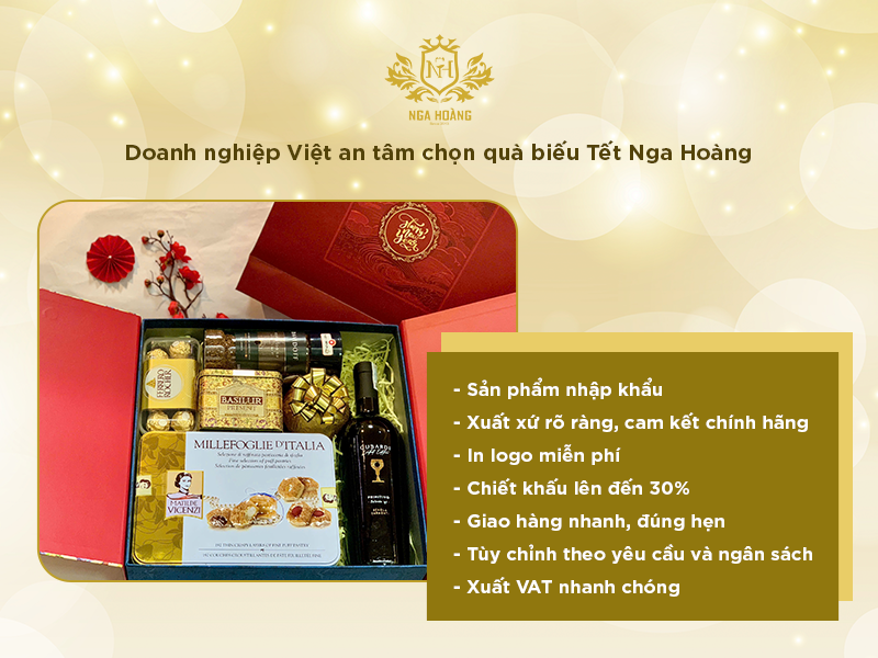 Nga Hoàng đồng hành cùng doanh nghiệp Việt với đa dạng giải pháp quà biếu Tết