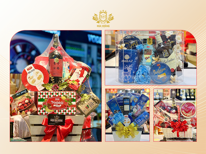 Giỏ quà Tết 2026 kết hợp rượu cao cấp
