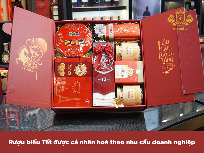 Rượu biếu Tết được cá nhân hoá theo nhu cầu doanh nghiệp