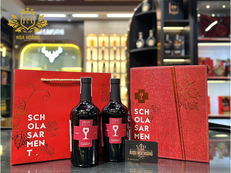 Rượu vang biếu Tết biểu trưng tài lộc