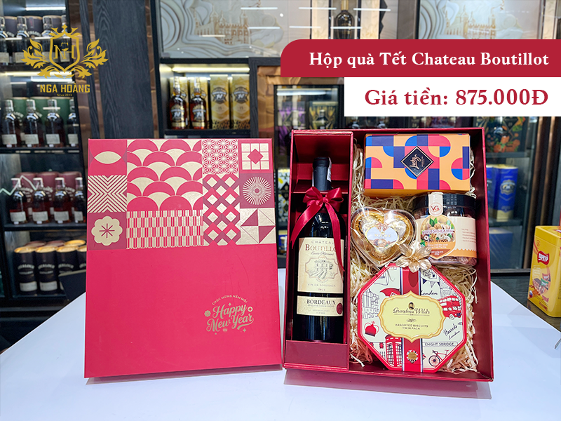 Hộp quà rượu vang Pháp Chateau Boutillot Cuvee Marsant - Set rượu biếu Tết cổ điển & trang nhã