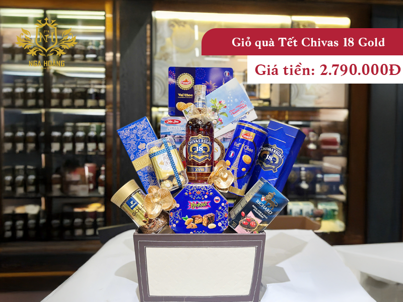 Giỏ quà rượu Chivas 18 Gold - Sang trọng & dễ chinh phục