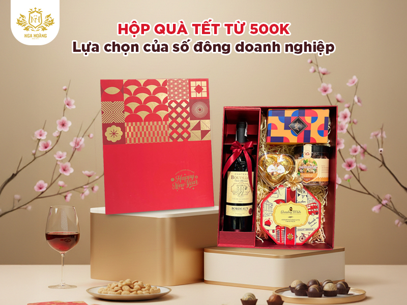 Hộp quà Tết doanh nghiệp từ 500k - Giải pháp quà biếu chỉn chu, tối ưu ngân sách