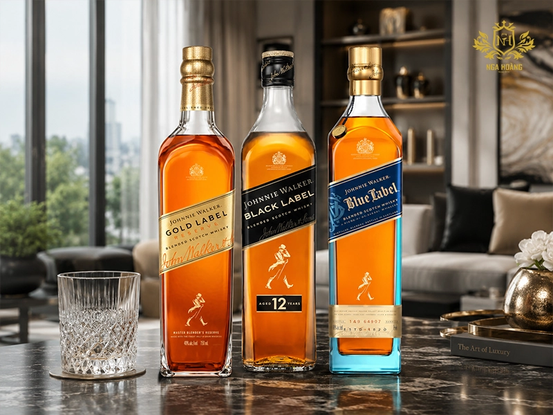 Johnnie Walker Gold Label Reserve khác gì Black Label và Blue Label?