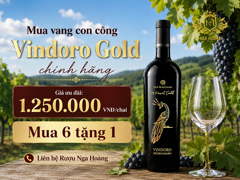 Vang con công Vindoro Gold